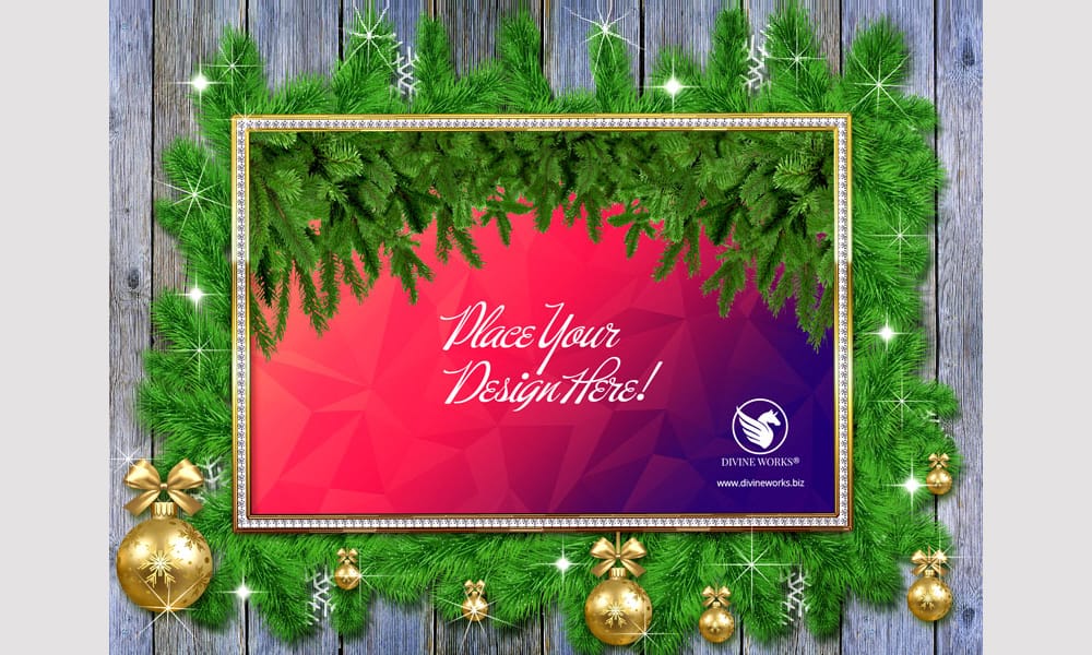 Free Christmas Poster Mockup PSD