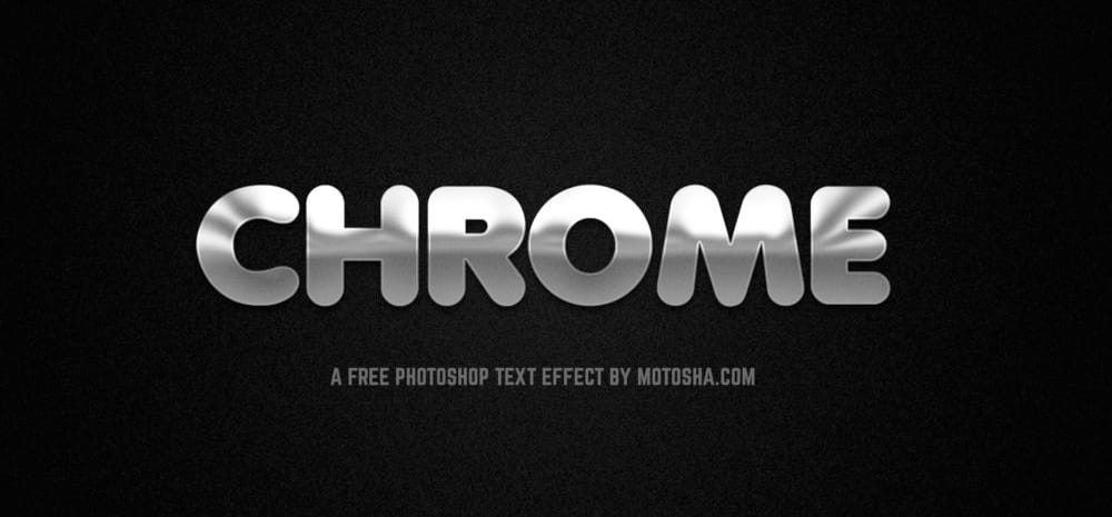 Free Chrome Text Effect PSD