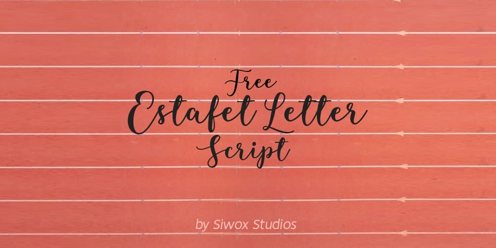 Free Estafet Letter Script Font