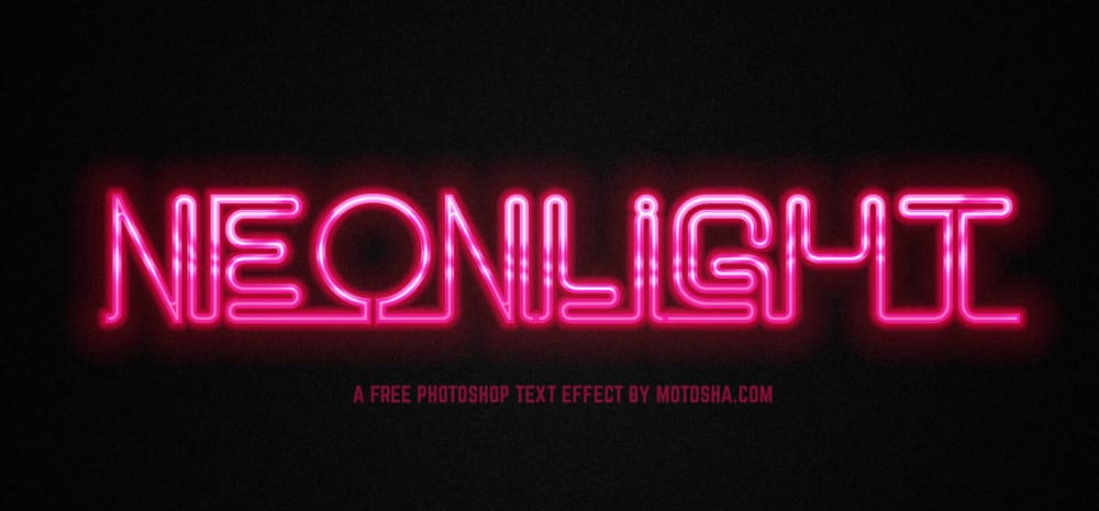 Free Neon Text Effect PSD