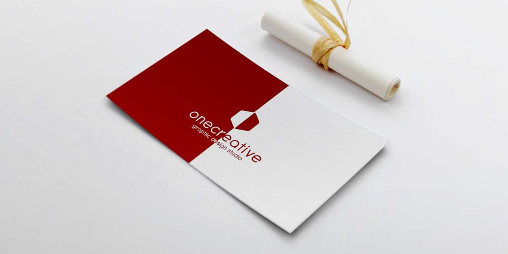 Free Single Business Card Mockup PSD