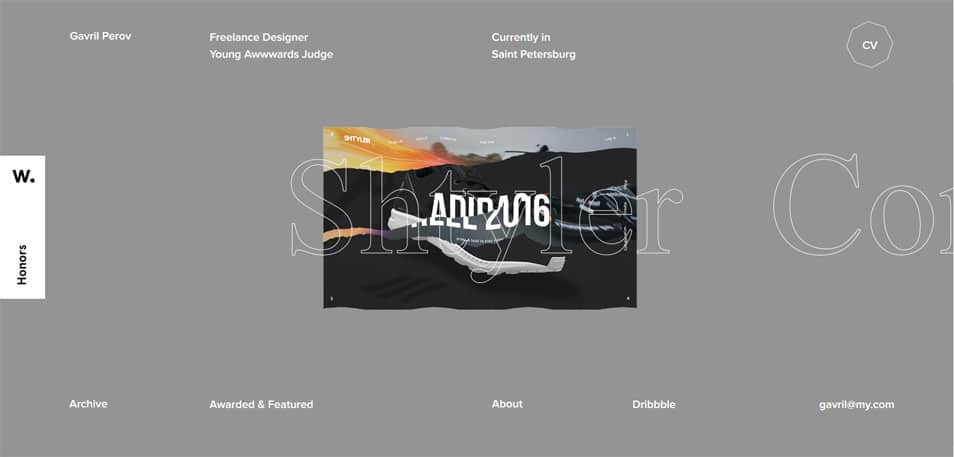 Beautiful Portfolio Website Designs for Inspiration 16 Gavril Perov