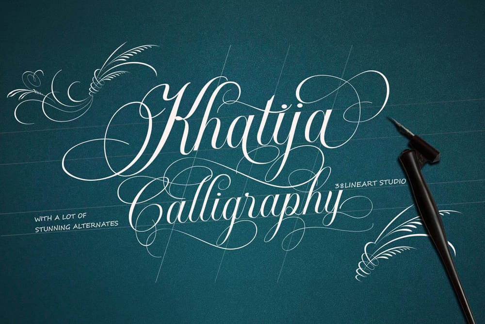 Free Calligraphy Fonts 3 Khatija Calligraphy