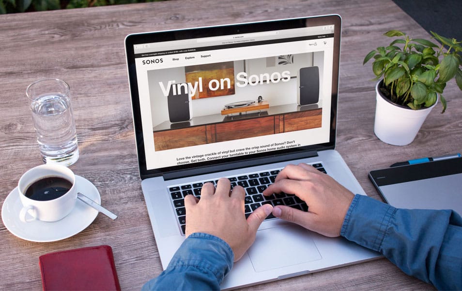 Male freelancer working on Macbook Mockup 2 Male freelancer working on Macbook Mockup