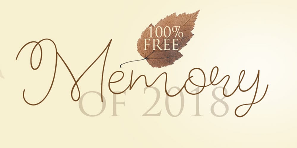250 + Free Modern Script Fonts for Designers 226 Memory of 2018 Font