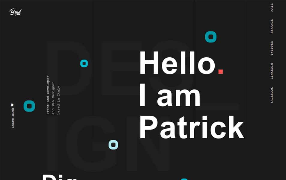 Beautiful Portfolio Website Designs for Inspiration 8 Patrick David Portfolio