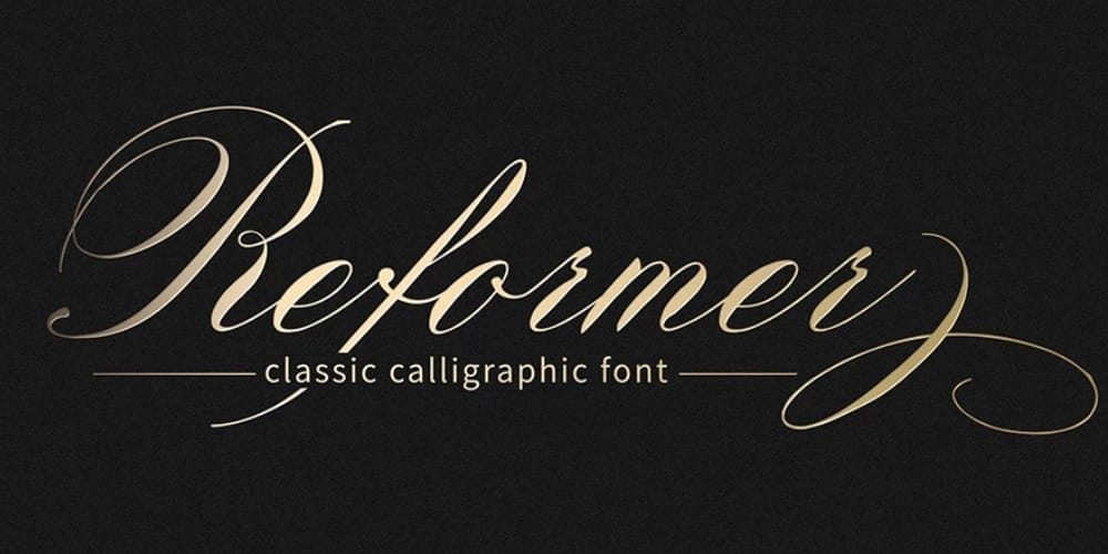 Free Calligraphy Fonts 141 Reformer Script Font