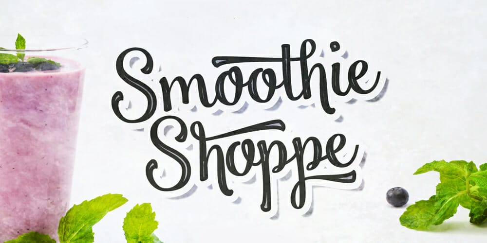 Free Calligraphy Fonts 105 Smoothie Shoppe
