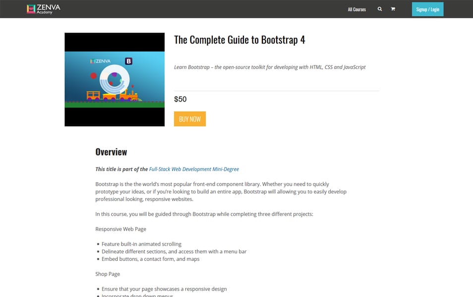 Learn Bootstrap 4 : Tutorials, Courses, Articles, Books & Cheat Sheets 21 The Complete Guide to Bootstrap 4 | Zenva