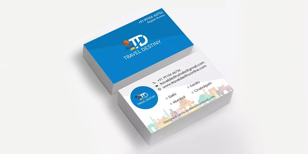 100+ Free Business Cards PSD 341 Travel Business Card Design PSD