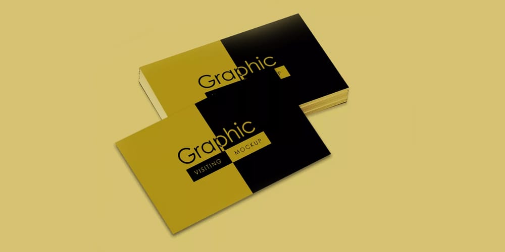 Visiting Card Design Mockup PSD