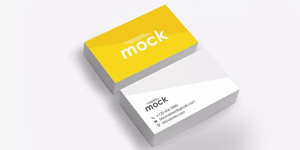Yellow Business Card Mockup PSD