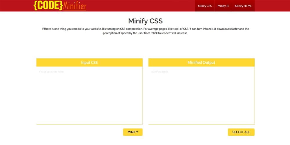 code minifier