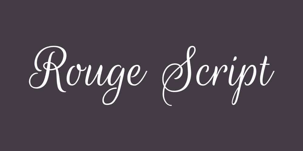 Free Calligraphy Fonts 138 rouge script