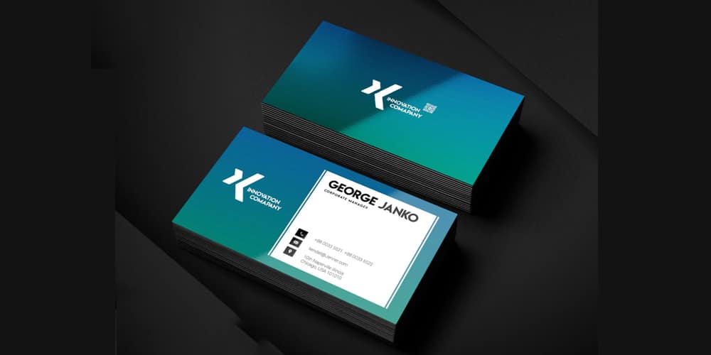 100+ Free Business Cards PSD 248 Corporate Manager Business Card Template PSD