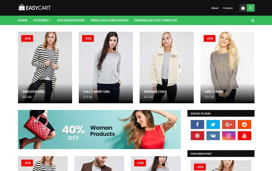 300+ Best Free Responsive Blogger Templates 2025 399 Easy Cart Responsive Blogger Template