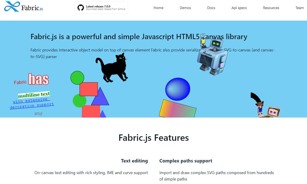 50+ JavaScript Animation Libraries 2026 65 Fabric.js