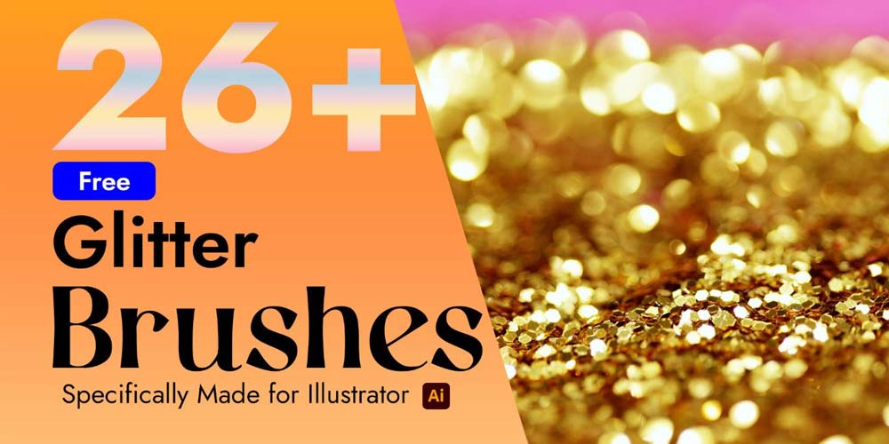 Free Brushes for Adobe Illustrator 52 Free Glitter Brush Illustrator