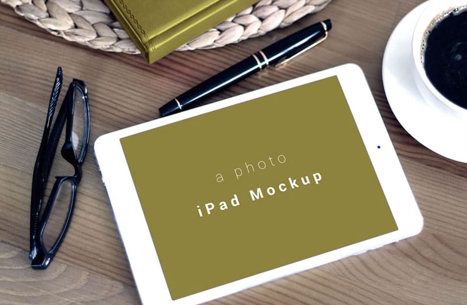Free Landscape iPad Photo Mockup PSD 2 Free Landscape iPad Photo Mockup PSD