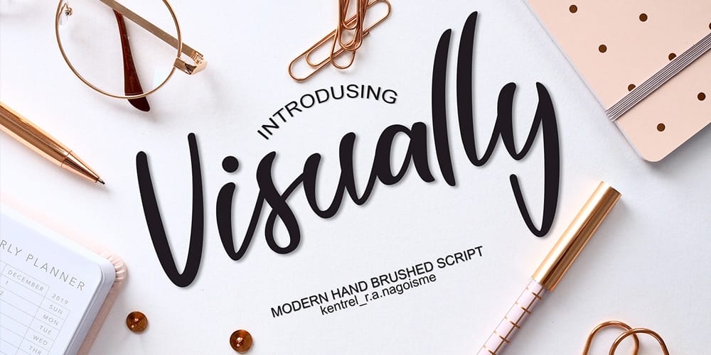 Free Visually Script Font