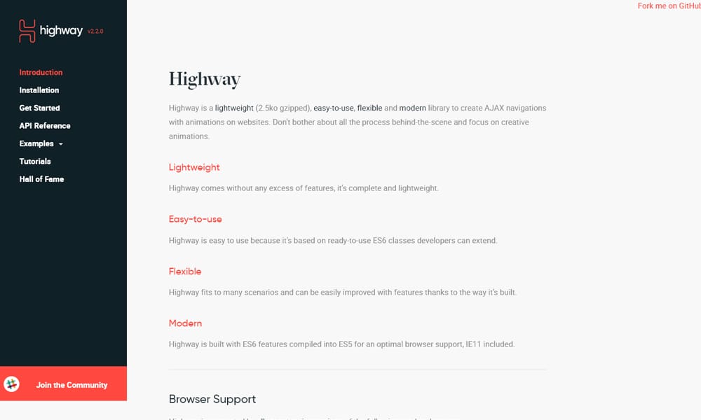 50+ JavaScript Animation Libraries 2026 54 Highway.js