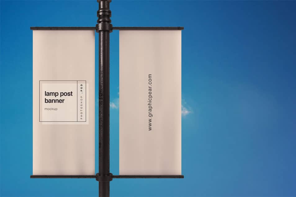 Lamp Post Banner Mockup 2 Lamp Post Banner Mockup