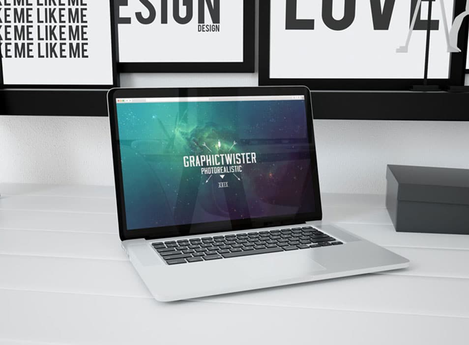 MacBook Pro Workspace Mockup 2 MacBook Pro Workspace Mockup