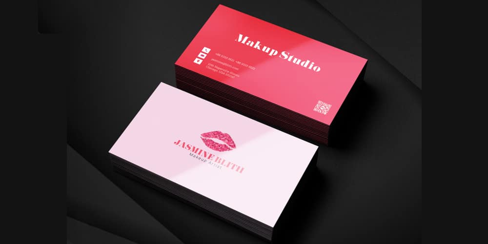 100+ Free Business Cards PSD 35 Makeup Artist Business Card Template PSD