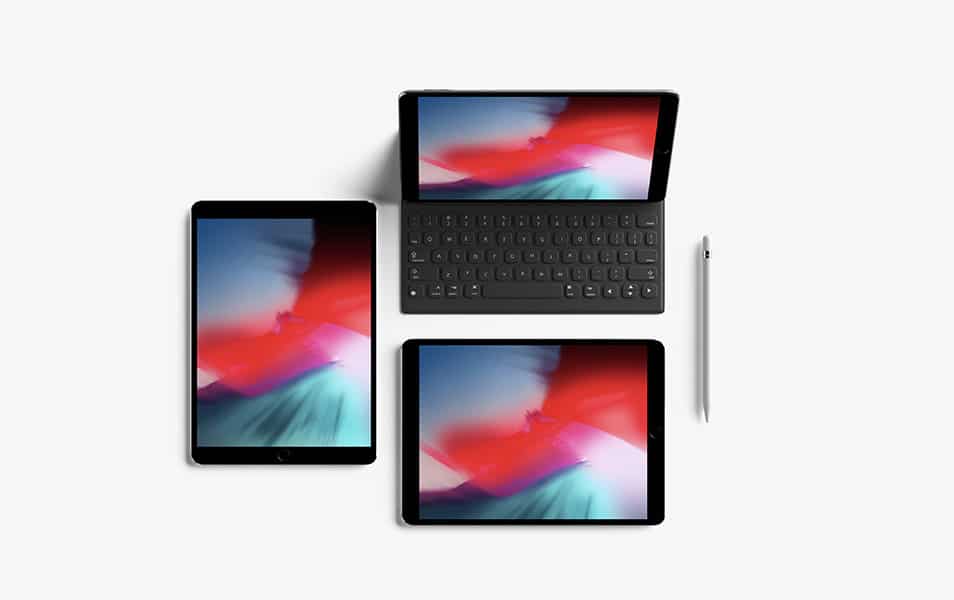 Modern Top View iPad Pro 10.5-inch Mockup 2 Modern Top View iPad Pro 10.5-inch Mockup