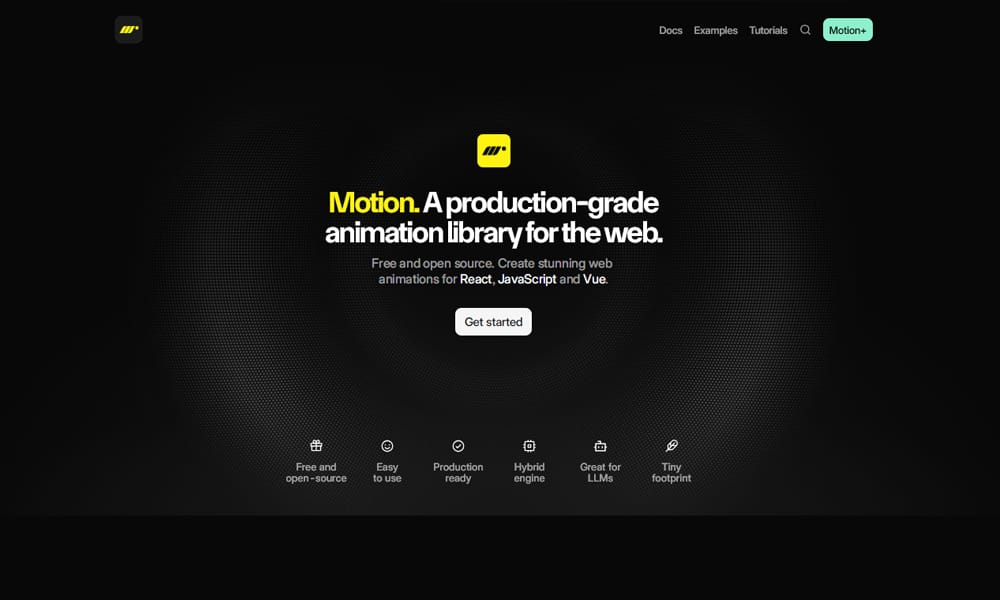 50+ JavaScript Animation Libraries 2026 8 Motion