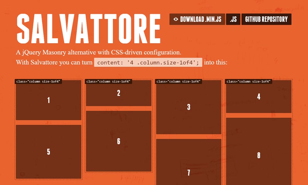 50+ Best jQuery Grid Plugins 40 Salvattore