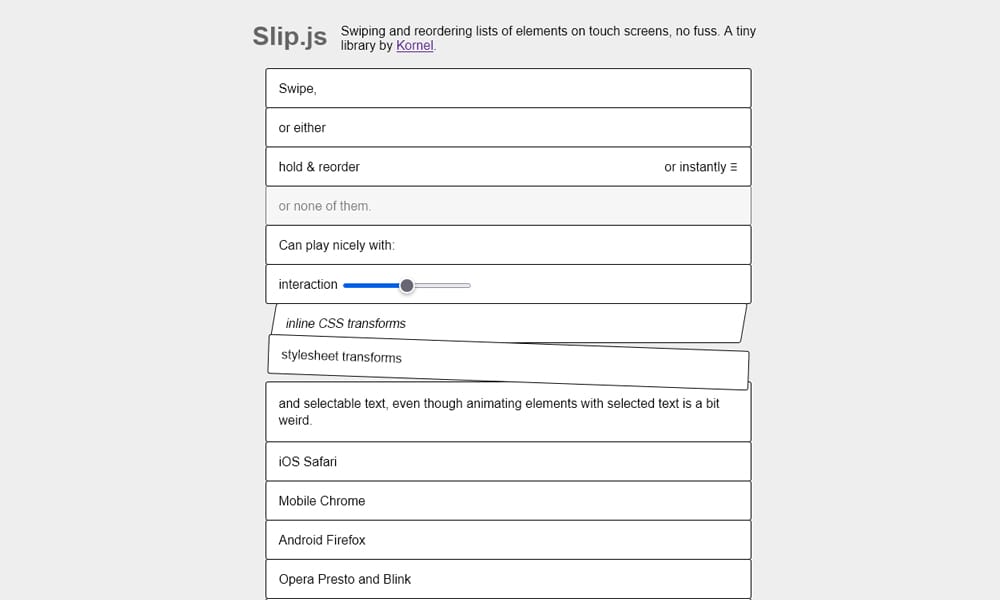 50+ JavaScript Animation Libraries 2026 59 Slip