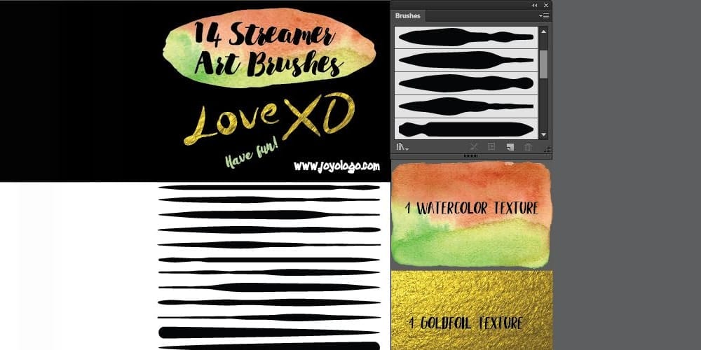 Streamer Art Brushes For Illustrator
