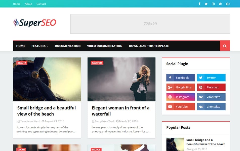 Super Seo Responsive Blogger Template