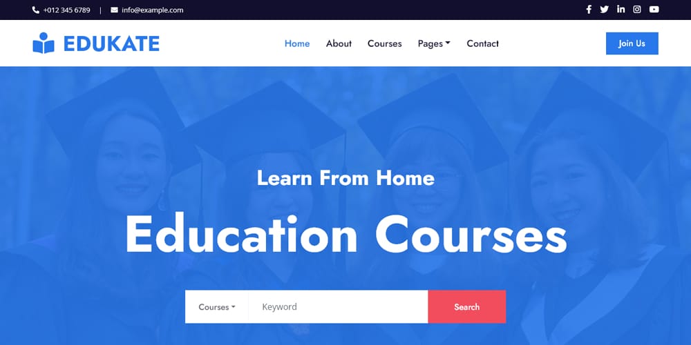 Free Education HTML Website Templates 27 Edukate