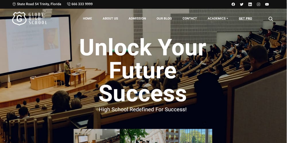 Free Education HTML Website Templates 30 Glory