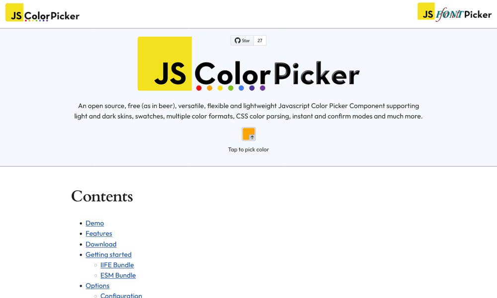 10+ Best Javascript Color Picker Libraries 29 JSColorPicker