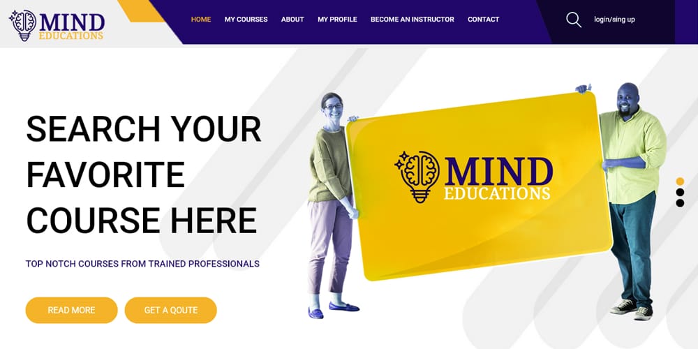 Free Education HTML Website Templates 34 Mind