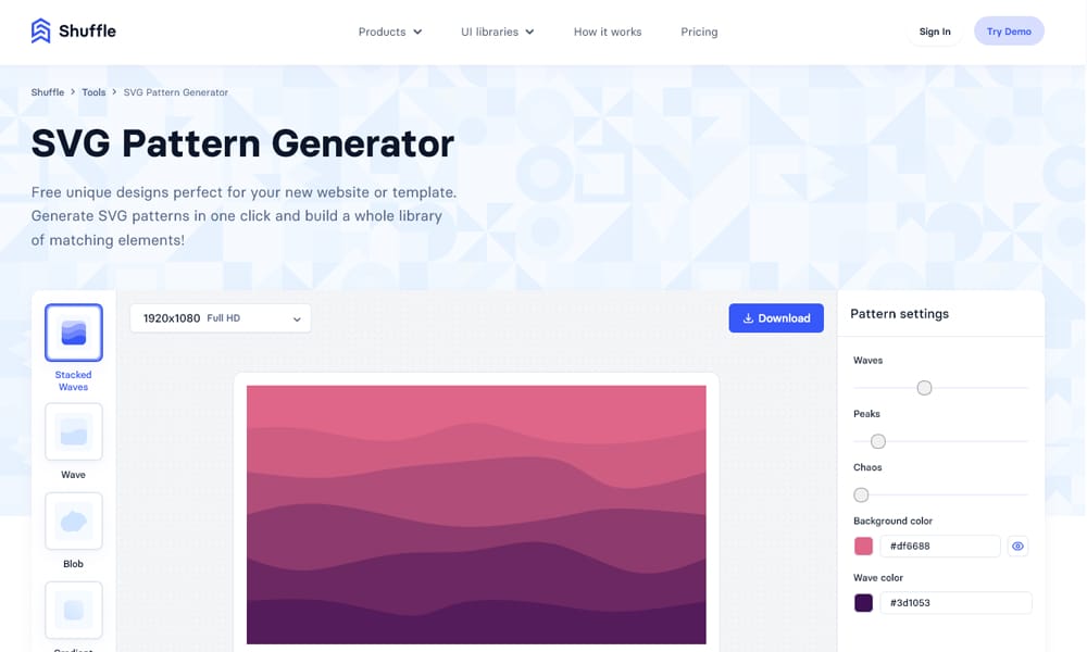 Best SVG Pattern and Shape Generators 28 Shuffle SVG Pattern Generator