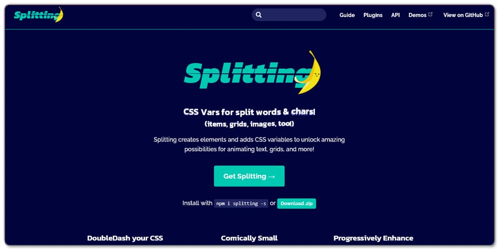 10 + JavaScript Text Effect Libraries 23 splitting.js