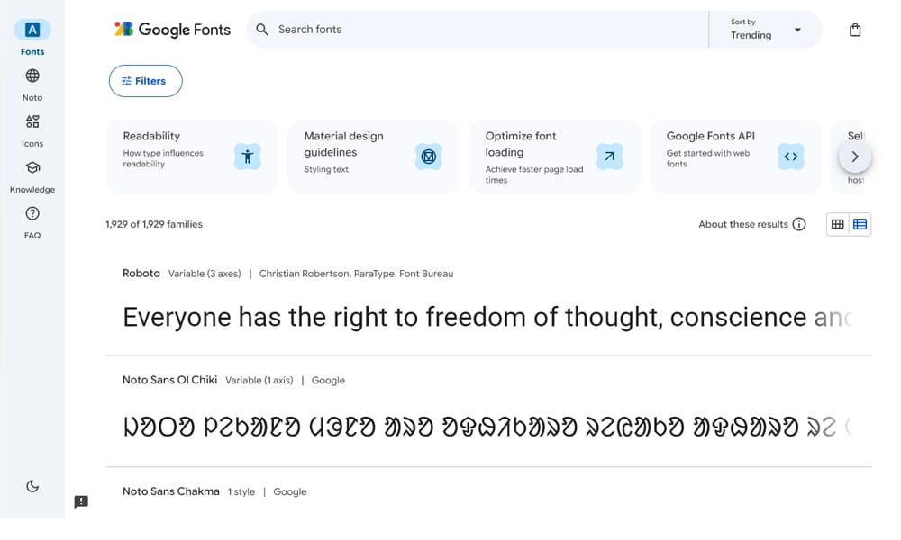 10+ Best Tools for Designers to Find Best Fonts 48 Google Fonts