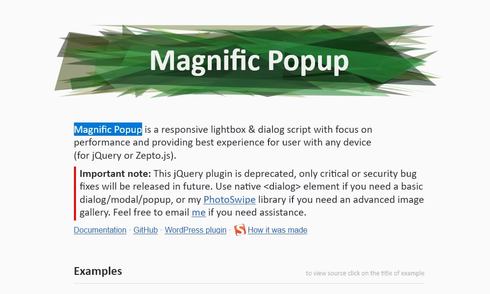 20+ Best JavaScript Modal Window Plugins 29 Magnific Popup
