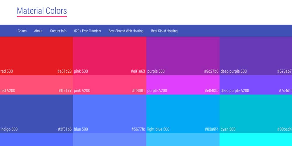 Complete Resources to Learn Color Theory 177 material colors