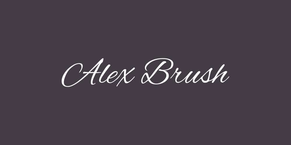 250 + Free Modern Script Fonts for Designers 411 Alex Brush