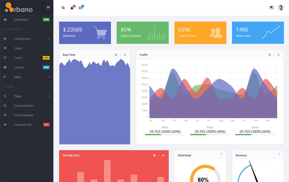 20+ Best Free VueJS Admin Templates 11 Arbano - Free vuejs Admin Template