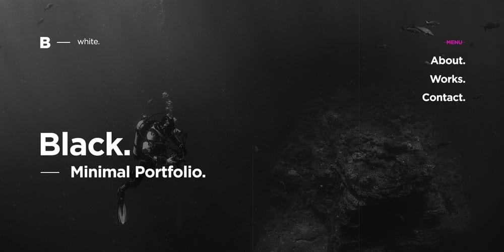 B White Creative Portfolio Template