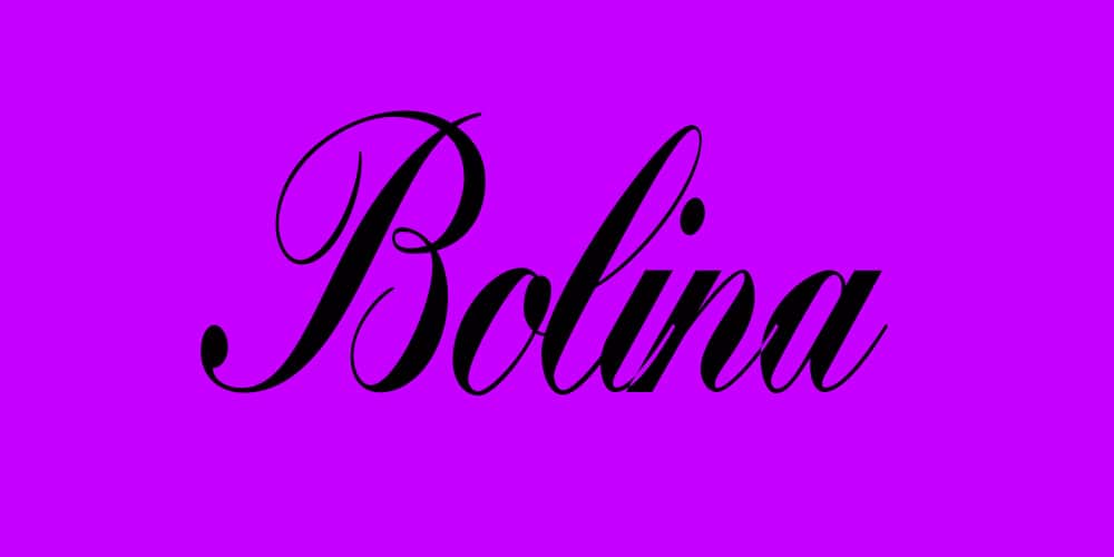 Free Calligraphy Fonts 102 Bolina Font