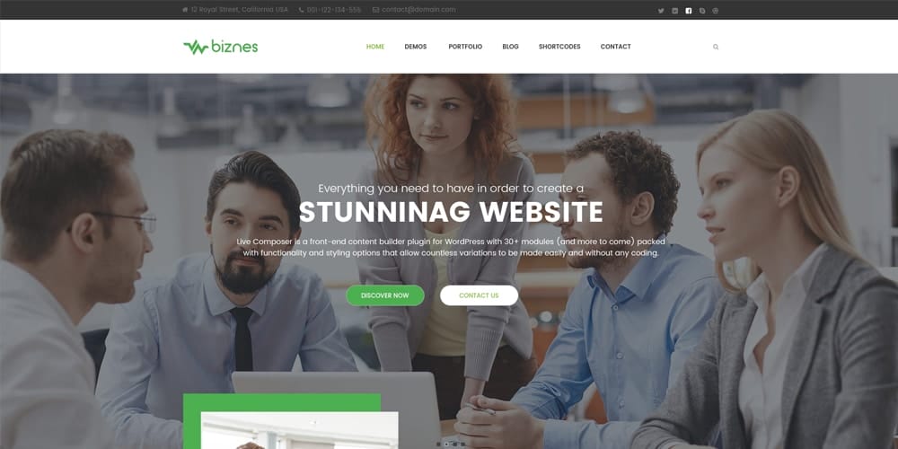 Business Agency Template PSD