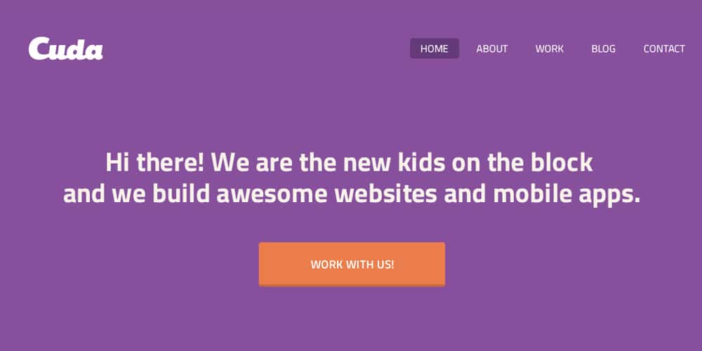 Free Portfolio Website Templates (PSD , HTML) 44 Cuda Single Page Portfolio Template