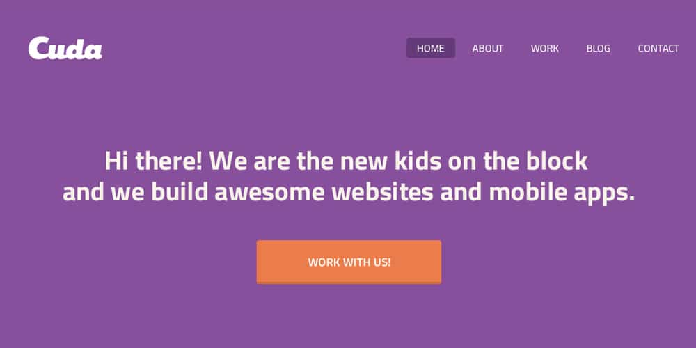 Cuda Single Page Portfolio Template